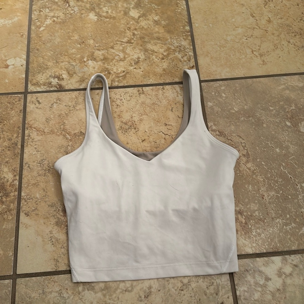 White Lululemon Aligned Tank